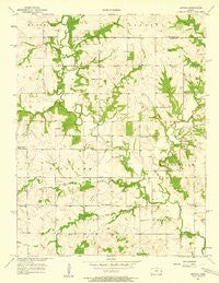 Antioch Kansas Historical topographic map, 1:24000 scale, 7.5 X 7.5 Minute, Year 1957