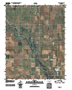 Argonia Kansas Historical topographic map, 1:24000 scale, 7.5 X 7.5 Minute, Year 2010