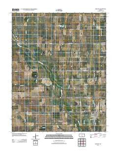 Argonia Kansas Historical topographic map, 1:24000 scale, 7.5 X 7.5 Minute, Year 2012