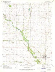 Argonia Kansas Historical topographic map, 1:24000 scale, 7.5 X 7.5 Minute, Year 1971