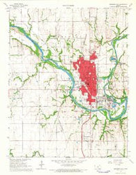 Arkansas City Kansas Historical topographic map, 1:24000 scale, 7.5 X 7.5 Minute, Year 1965