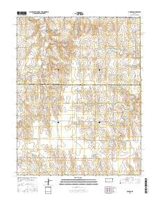 Arnold Kansas Current topographic map, 1:24000 scale, 7.5 X 7.5 Minute, Year 2015