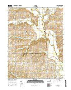 Arrington Kansas Current topographic map, 1:24000 scale, 7.5 X 7.5 Minute, Year 2015