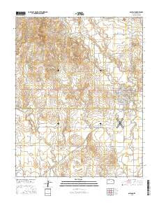 Ashland Kansas Current topographic map, 1:24000 scale, 7.5 X 7.5 Minute, Year 2015