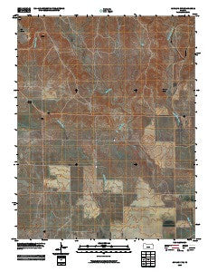 Ashland NW Kansas Historical topographic map, 1:24000 scale, 7.5 X 7.5 Minute, Year 2009