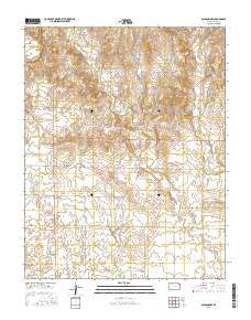 Ashland NW Kansas Current topographic map, 1:24000 scale, 7.5 X 7.5 Minute, Year 2016