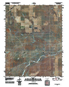 Ashland SE Kansas Historical topographic map, 1:24000 scale, 7.5 X 7.5 Minute, Year 2010