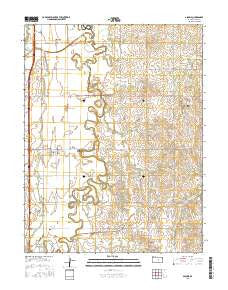 Assaria Kansas Current topographic map, 1:24000 scale, 7.5 X 7.5 Minute, Year 2015