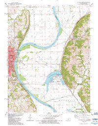 Atchison East Kansas Historical topographic map, 1:24000 scale, 7.5 X 7.5 Minute, Year 1984