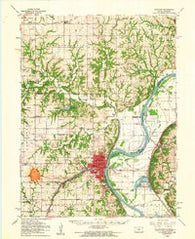 Atchison Kansas Historical topographic map, 1:62500 scale, 15 X 15 Minute, Year 1960