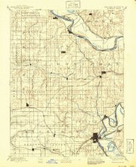 Atchison Kansas Historical topographic map, 1:125000 scale, 30 X 30 Minute, Year 1893
