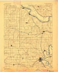 Atchison Kansas Historical topographic map, 1:125000 scale, 30 X 30 Minute, Year 1893