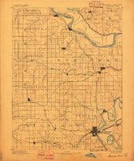 Atchison Kansas Historical topographic map, 1:125000 scale, 30 X 30 Minute, Year 1888