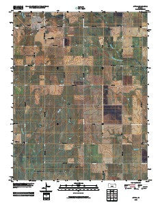 Attica Kansas Historical topographic map, 1:24000 scale, 7.5 X 7.5 Minute, Year 2009