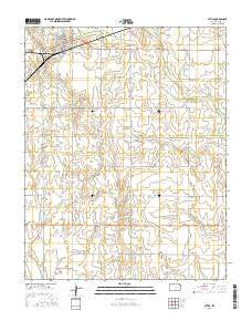 Attica Kansas Current topographic map, 1:24000 scale, 7.5 X 7.5 Minute, Year 2015