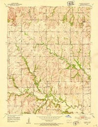 Auburn Kansas Historical topographic map, 1:24000 scale, 7.5 X 7.5 Minute, Year 1952
