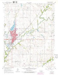 Augusta Kansas Historical topographic map, 1:24000 scale, 7.5 X 7.5 Minute, Year 1961