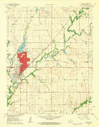 Augusta Kansas Historical topographic map, 1:24000 scale, 7.5 X 7.5 Minute, Year 1961