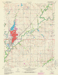 Augusta Kansas Historical topographic map, 1:24000 scale, 7.5 X 7.5 Minute, Year 1961