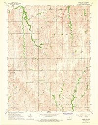 Aurora NW Kansas Historical topographic map, 1:24000 scale, 7.5 X 7.5 Minute, Year 1965