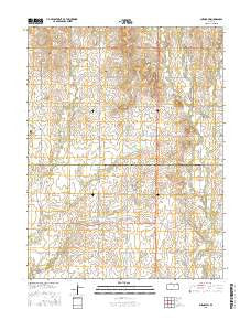 Aurora SW Kansas Current topographic map, 1:24000 scale, 7.5 X 7.5 Minute, Year 2015