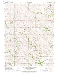 Axtell Kansas Historical topographic map, 1:24000 scale, 7.5 X 7.5 Minute, Year 1966
