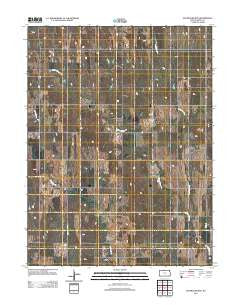 Bachelors Run Kansas Historical topographic map, 1:24000 scale, 7.5 X 7.5 Minute, Year 2012