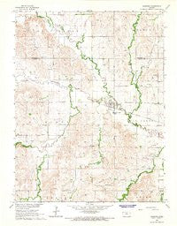 Barnard Kansas Historical topographic map, 1:24000 scale, 7.5 X 7.5 Minute, Year 1964