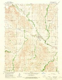 Barnard Kansas Historical topographic map, 1:24000 scale, 7.5 X 7.5 Minute, Year 1964