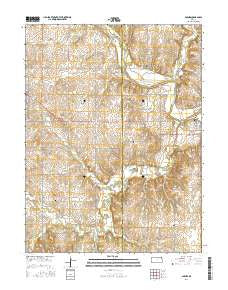 Barnes Kansas Current topographic map, 1:24000 scale, 7.5 X 7.5 Minute, Year 2016
