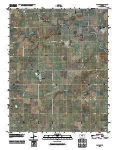 Bartlett Kansas Historical topographic map, 1:24000 scale, 7.5 X 7.5 Minute, Year 2010