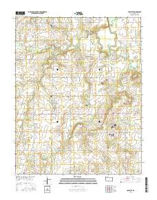 Bartlett Kansas Current topographic map, 1:24000 scale, 7.5 X 7.5 Minute, Year 2015