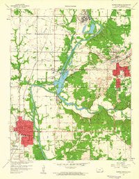Baxter Springs Kansas Historical topographic map, 1:24000 scale, 7.5 X 7.5 Minute, Year 1959