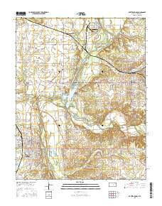 Baxter Springs Kansas Current topographic map, 1:24000 scale, 7.5 X 7.5 Minute, Year 2015