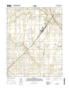 Bayneville Kansas Current topographic map, 1:24000 scale, 7.5 X 7.5 Minute, Year 2015
