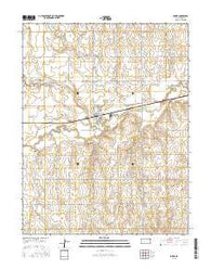 Bazine Kansas Current topographic map, 1:24000 scale, 7.5 X 7.5 Minute, Year 2015
