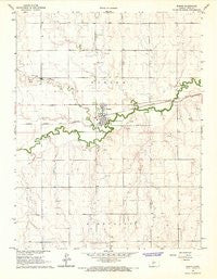 Bazine Kansas Historical topographic map, 1:24000 scale, 7.5 X 7.5 Minute, Year 1966