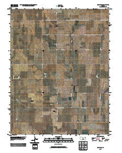 Bazine SE Kansas Historical topographic map, 1:24000 scale, 7.5 X 7.5 Minute, Year 2009