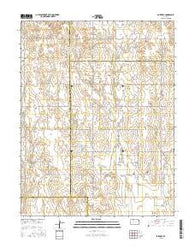 Bazine SE Kansas Current topographic map, 1:24000 scale, 7.5 X 7.5 Minute, Year 2015