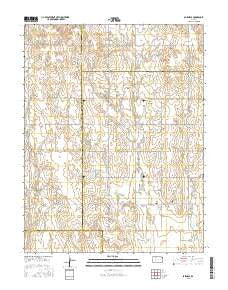 Bazine SE Kansas Current topographic map, 1:24000 scale, 7.5 X 7.5 Minute, Year 2015