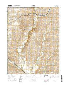 Beattie Kansas Current topographic map, 1:24000 scale, 7.5 X 7.5 Minute, Year 2016