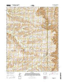 Beaumont Kansas Current topographic map, 1:24000 scale, 7.5 X 7.5 Minute, Year 2015