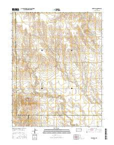 Beeler SW Kansas Current topographic map, 1:24000 scale, 7.5 X 7.5 Minute, Year 2015