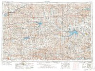 Beloit Kansas Historical topographic map, 1:250000 scale, 1 X 2 Degree, Year 1955