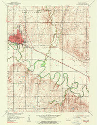 Beloit Kansas Historical topographic map, 1:24000 scale, 7.5 X 7.5 Minute, Year 1953