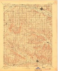 Beloit Kansas Historical topographic map, 1:125000 scale, 30 X 30 Minute, Year 1894