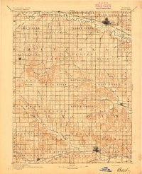 Beloit Kansas Historical topographic map, 1:125000 scale, 30 X 30 Minute, Year 1894