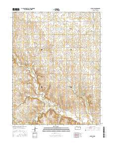 Beloit SW Kansas Current topographic map, 1:24000 scale, 7.5 X 7.5 Minute, Year 2015