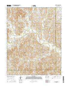 Belvidere Kansas Current topographic map, 1:24000 scale, 7.5 X 7.5 Minute, Year 2015