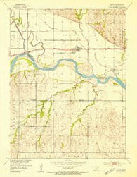 Belvue Kansas Historical topographic map, 1:24000 scale, 7.5 X 7.5 Minute, Year 1953